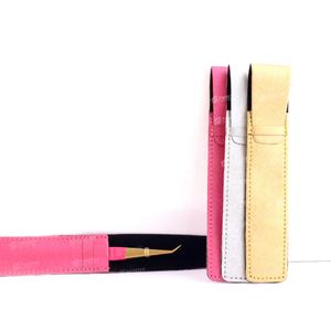 Pince à cils pointue en acier inoxydable de marque privée fine et précise belle pochette d'emballage de couleur - Product Image 6