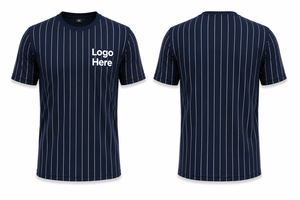 T-shirt à manches longues pour homme, bleu marine uni, coupe classique, col rond, décontracté, tricoté, 100% coton, 180 grammes, logo sur le devant, écologique - Product Image 2