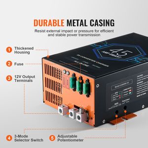 Convertitore Smart per Camper da 45 Amp, da 110V AC a 12V DC, Caricabatterie con 4 Fasi Regolabili 13V 16.5V per Sistemi Elettrici RV - Product Image 5