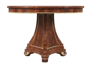 Luxury Classic <b>Dining</b> <b>Table</b> made of Mahogany <b>Wood</b> with Two Support Legs - Product Image 3