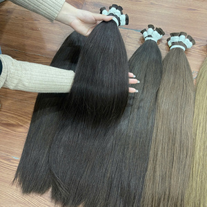Cheveux humains vierges bruts 100% naturels, cheveux raides en vrac, sans trame, vente en gros - Product Image 1