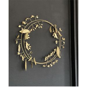 Guirnalda de Pared Vintage de Madera Plateada Envejecida con Estrellas y Piñas, Decoración Rústica de Invierno para Puerta - Product Image 4