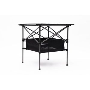 1 pezzo tavolo pieghevole in alluminio leggero da 27.56 pollici quadrato nero borsa per il trasporto per il cortile interno campeggio esterno barbecue Patio - Product Image 5