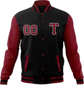 Men's Canvas Varsity <b>Jacket</b> Embroidered Letter <b>Patch</b> Casual Winter Outerwear Stand Collar Regular Fit - Product Image 5