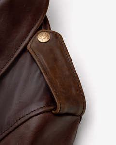 Chaqueta de Aviador Personalizada para Hombre, de Cuero Genuino Marrón, con Forro de Piel, Cierre de Cremallera, Estilo Motero Invernal, a la Moda - Product Image 5