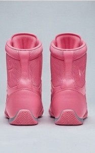 KLTW INT'L KL-BS-001 Chaussures de lutte montantes roses, tige en PU, doublure en mesh, semelle extérieure en caoutchouc, unisexe, pour entraînement de combat et salle de sport - Product Image 2