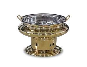 Ensemble de réchauds de luxe en acier inoxydable doré avec couvercle dôme, chauffe-plats pour buffet, compatible lave-vaisselle, non toxique, pour traiteur de mariage - Product Image 6