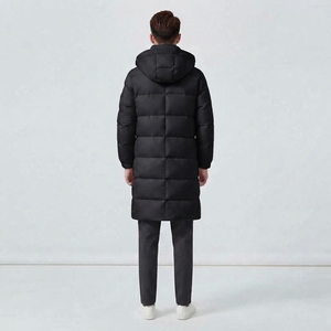 <b>Men's</b> Winter <b>Long</b> <b>Padded</b> Jacket Quilted V-neck Full Length Warm Casual Outdoor <b>Coat</b> Custom Apparel Hip Hop Waterproof - Product Image 2