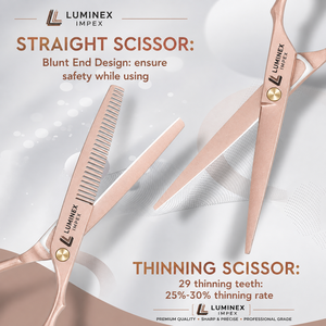 NYBL-55 5.5inch Straight <b>Left</b>-<b>handed</b> <b>Scissors</b> JAPAN 440C Sharp 58-59HRC Hardness Stainless Steel Handle Barber Shears Hair 28 - Product Image 4