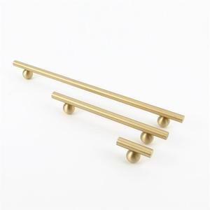 Maxery Premium Solid Brass Satin <b>Gold</b> Cabinet <b>Pulls</b> Luxury Round Ball Base <b>Drawer</b> Handles with Multiple Sizes - Product Image 3