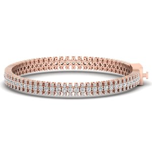 Bracelets REYES faits à la main en or massif 14 carats avec moissanite certifiée GRA, style classique, plaqué rhodium, bijoux fins pour femmes - Product Image 5