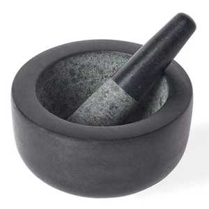 Elegant Beige Marble Pedestal Mortar and Pestle Set Natural Stone Spice Grinder Manual Garlic Crusher Heavy <b>Weight</b> Kitchen Tools - Product Image 4