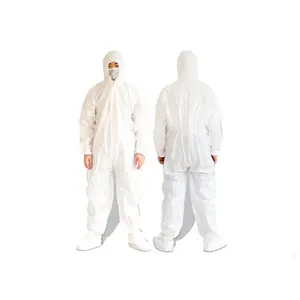 Coveralls white Hazmat Suits Disposable Nonwoven Coverall