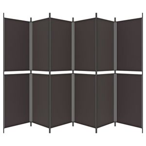 ฉากกั้นห้องผ้า 6 แผง สีน้ำตาล ขนาด 118.1"x78.7" ประเภทสินค้า ฉากกั้นและตัวแบ่งห้อง - Product Image 4