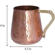 Verre à vin en cuivre traditionnel martelé de luxe sans BPA pour servir cocktails, bière, jus, eau et boissons fraîches - Product Image 3