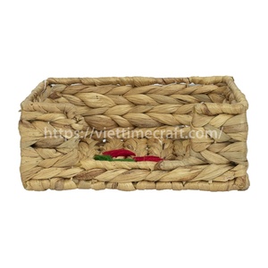 Nouvelle Arrivée Boîte à Mouchoirs Rectangulaire en Rotin Tressé Broderie Cerise Écologique Taille Personnalisée Ustensiles de Cuisine pour Table 1-3L - Product Image 3