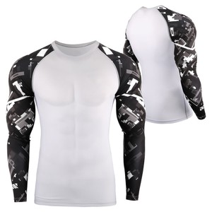 Best Manufacturing Cheap Price Adult Size <b>Men</b> <b>Rash</b> <b>Guard</b> Spandex/Polyester Plain Gym Fitness Wear <b>Men</b> <b>Rash</b> <b>Guard</b> for Sale - Product Image 2