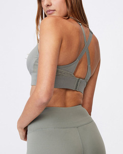 Plus Size Yoga Bra for Women with Front Logo Spandex/Nylon Material <b>Light</b>/Medium Support Breathable & Sweat-Wicking - Product Image 4