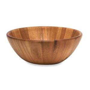 Bol en bois massif contemporain pour la cuisine moderne, idéal pour mélanger les salades, ranger les fruits et décorer élégamment la table à manger. - Product Image 5