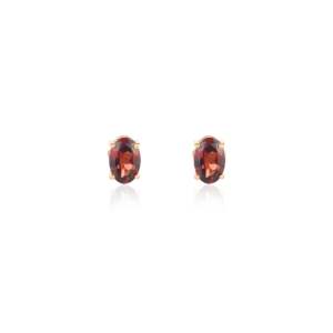 ต่างหูโกเมนทรงไข่สีทอง18K ทรง1กะรัตสไตล์อินเทรนด์ - Product Image 2