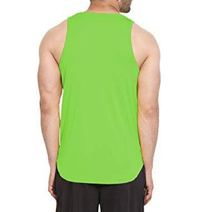 Débardeur Homme Tendance 2026 Vert Sans Manches Col Rond Couleur Unie Respirant Tricoté Décontracté - Product Image 3