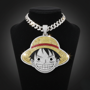 Collar Bling Hero de Treasure Quest, Joyería Fina, Colgantes y Dijes, Chapado en Rodio, Joyería Hip Hop con Moissanita - Product Image 2