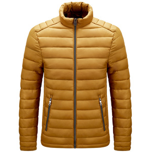 Autumn <b>Winter</b> Light down Cotton Padded Puffer <b>Jacket</b> for Men High Quality with Custom Logo Stand Collar - Product Image 3