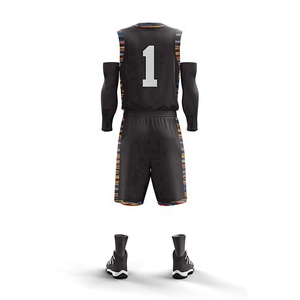 Ensemble de maillots de basket-ball personnalisés sans manches, blanc avec rayures colorées, numéro 1, polyester respirant, vêtements d'équipe unisexes pour adultes - Product Image 4