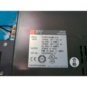 Amplificateur servo AC SANYO DENKI PY2E015A, série de contrôle de mouvement, utilisé comme pièce détachée d'équipement semi-conducteur d'occasion - Product Image 4