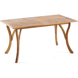 Tavolo da Pranzo Rettangolare da Esterno 59 Pollici in Legno per Uso Durevole - Product Image 4