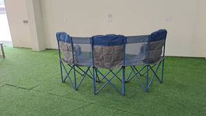 Silla Plegable de 3 Plazas para Acampar al Aire Libre de la Marca Huy Gia, Fabricada con Tela Oxford y Estructura de Acero Inoxidable, Diseño Rectangular Moderno y de Lujo - Product Image 4