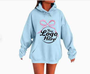 Graphic Hoodies for Women Cute <b>Bow</b> Print Oversized Sweatshirt Drawstring Preppy Long Sleeve Sweater - Product Image 6