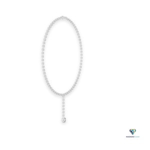 Collier pendentif en or blanc 27,65 carats avec diamant rond cultivé en laboratoire, en or massif 14 carats - Product Image 3