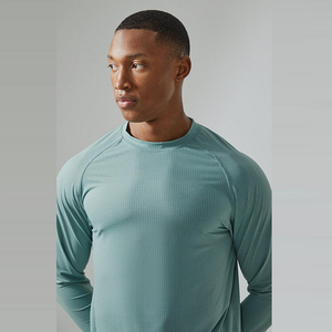 Nouvelle Arrivée - T-shirt de Sport Homme Slim Fit à Manches Longues et Col Rond - Respirant, Séchage Rapide, Anti-Boulochage, Personnalisable pour l'Entraînement - Product Image 6