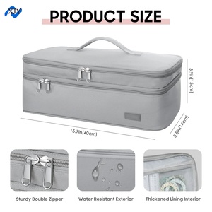 Sac de rangement portable double couche pour sèche-<span class=keywords><strong>cheveux</strong></span> et accessoires, étui de transport pour brosse sèche-<span class=keywords><strong>cheveux</strong></span>, volumateur, styler - Product Image 5