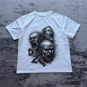 Camiseta de algodón 100% con impresión de logotipo personalizado, camiseta de verano blanca sólida de alta calidad con hombros caídos para hombre - Product Image 5