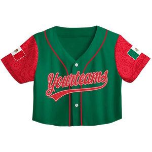 Maillot de baseball personnalisé à col court pour femme, imprimé par sublimation, avec nom d'équipe, logo et numéro, léger et respirant - Product Image 3
