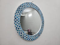 Miroir mural rectangulaire Art Déco en bois et résine fait main, décoration d'intérieur de haute qualité, en solde