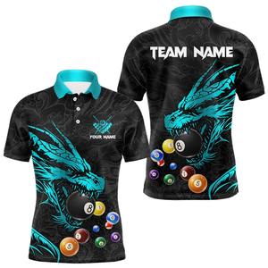 Camiseta de Billar Transpirable para Hombre de Alta Calidad, Sublimada, con Logotipo Personalizado, de Secado Rápido, de Poliéster, Deportiva y a la Moda - Product Image 1