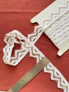 Cinta de encaje de algodón Cluny beige blanco personalizada, ancho de 15 mm, ribete ecológico para ropa de boda, bebé y niños, Kushang - Product Image 4