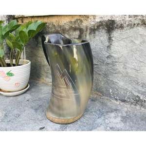 Best Selling Horn Mugs Real Cow Buffalo Horn Customized <b>Beer</b> Mug Reusable Food Contact Safe Drinking <b>Beer</b> Mug Viking Style - Product Image 2