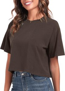 Camiseta Corta Personalizada para Mujer, 100% Algodón, Corte Ajustado, Estilo Baby Tee, Cuello Redondo, Informal, Verano, con Logotipo Personalizado - Product Image 2