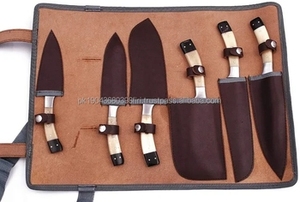 Ensemble de couteaux de chef en acier inoxydable à manche en bois multifonction écologique, 6 pièces, vente chaude - Product Image 2