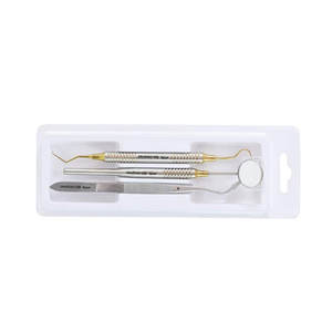 Juego de Exploración Dental Profesional de Acero Inoxidable, 3 Piezas, Kit de Diagnóstico Básico con Estuche Esterilizable - Product Image 3