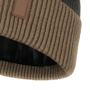 Top Quality <b>Mens</b> Beanies Caps <b>Hats</b> Winter Warm <b>Wool</b> Fabric Knitted Beanies With Custom Logo Beanies Caps - Product Image 3