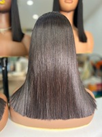 Extensiones de cabello virgen de Vietnam Peluca de corte Romo Peluca de cierre de encaje 2x6 con parte de línea profunda Estilo recto para mujeres