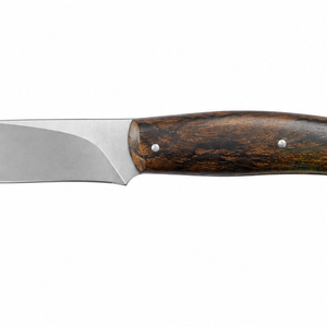 Couteaux de chasse à lame fixe avec finition satinée, lame en acier à pointe tombante et manche en bois brun foncé pour une utilisation en extérieur et en bushcraft - Product Image 2