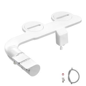 Accessoire de bidet auto-nettoyant à double buse rétractable pour toilettes, pression d'eau réglable, matériau ABS - Product Image 1