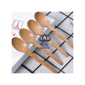 Wholesale Sustainable Vintage Plant Pattern <b>Wooden</b> Teaspoon 5.8 Inch Small Spoons Honey Jam Condiments Dishwasher Safe Kitchen - Product Image 4