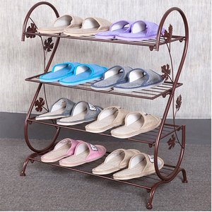 Étagère à chaussures multi-niveaux en fer, organisateur de rangement simple, support à chaussures autoportant en métal, gain de place pour entrée et chambre - Product Image 5